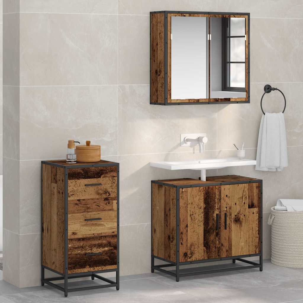 Sideboard Gammelt træ 35,5 x 35 x 76 cm Konstrueret træ