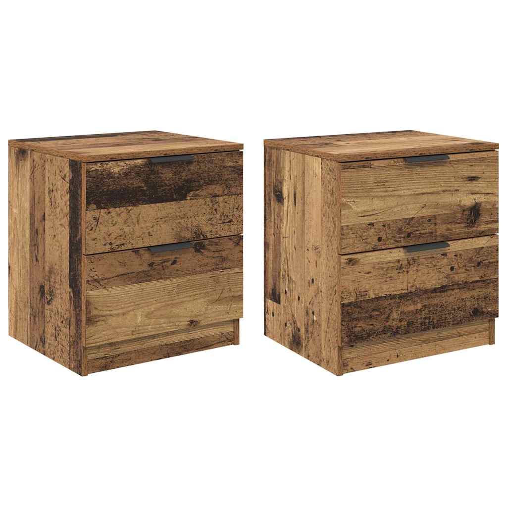 Natskab 2 pcs Gammelt træ 45 x 39 x 50 cm Konstrueret træ