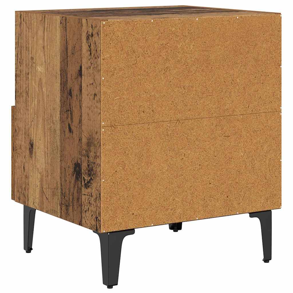 Natskab 2 pcs Gammelt træ 40 x 35 x 47,5 cm Konstrueret træ