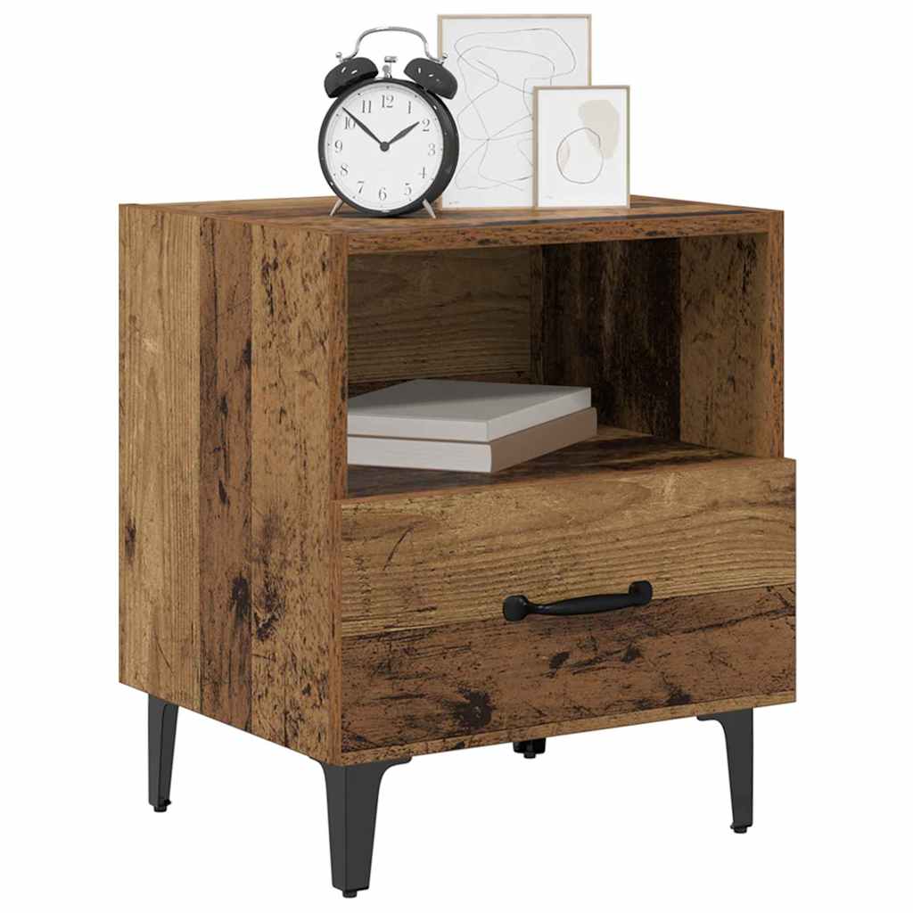 Natskab 2 pcs Gammelt træ 40 x 35 x 47,5 cm Konstrueret træ