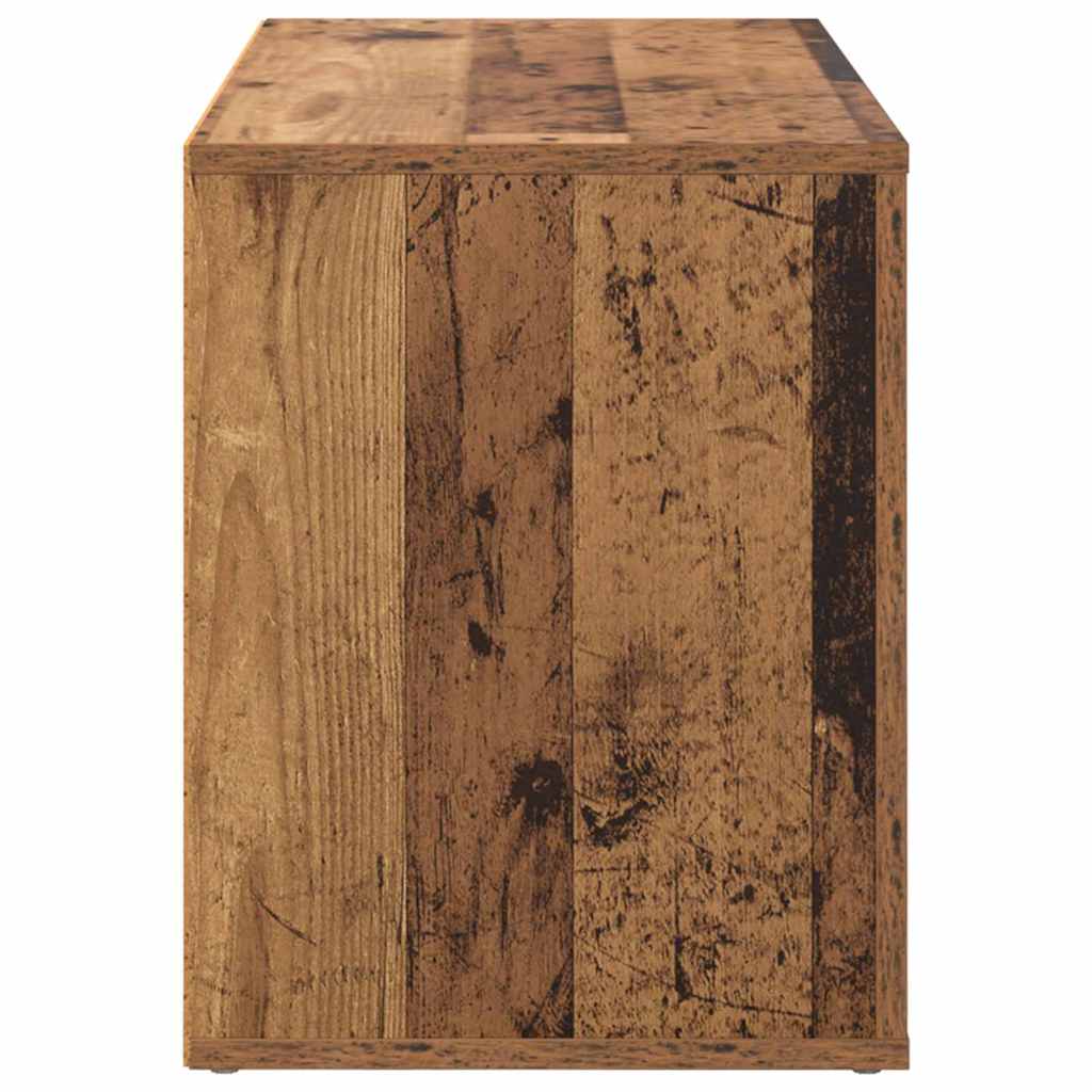 Skostativ med hylde Gammelt træ 75 x 35 x 45 cm Konstrueret træ