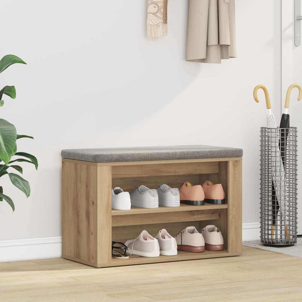 Skostativ med hylde artisan eg 75 x 35 x 45 cm Konstrueret træ