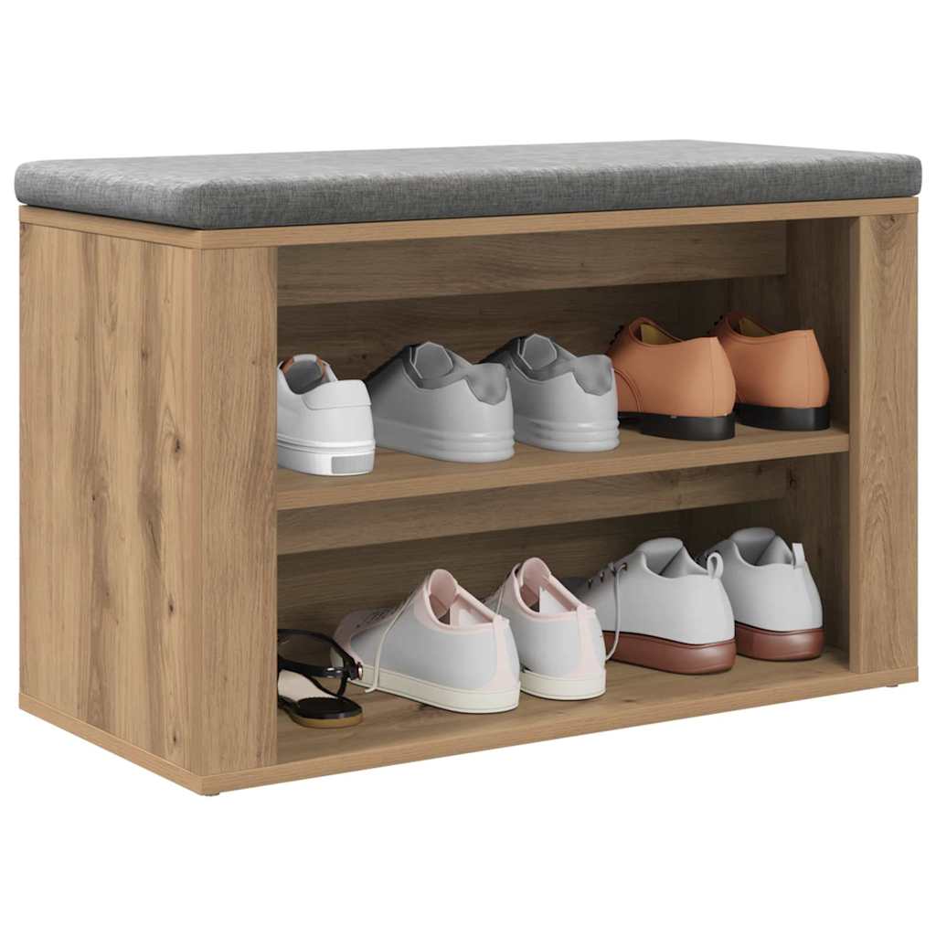 Skostativ med hylde artisan eg 75 x 35 x 45 cm Konstrueret træ