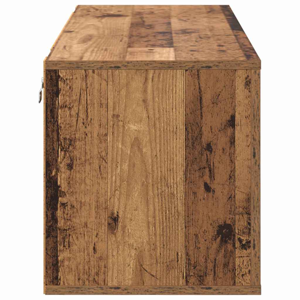 Sko skab med hylde Gammelt træ 100 x 35 x 38 cm Konstrueret træ