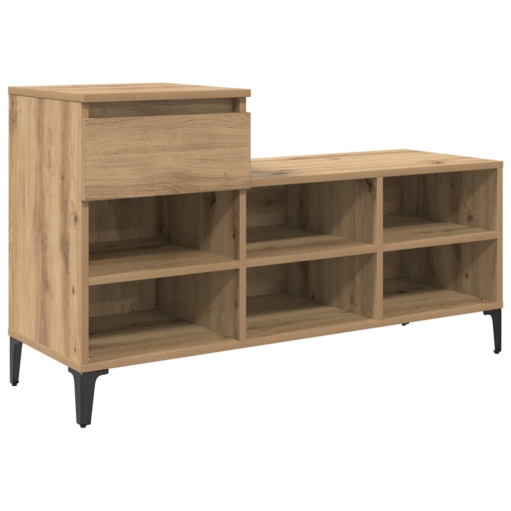 Sko skab med skuffe artisan eg 102 x 36 x 60 cm Konstrueret træ