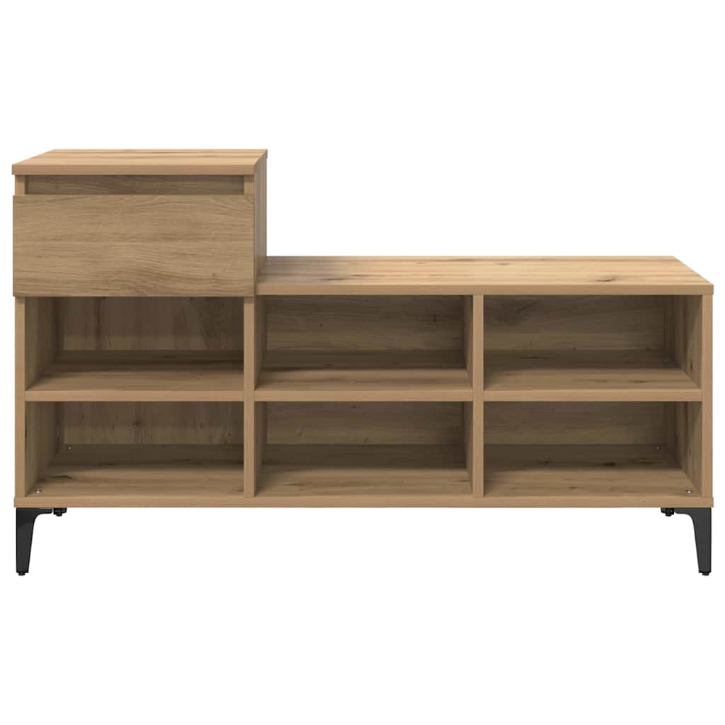 Sko skab med skuffe artisan eg 102 x 36 x 60 cm Konstrueret træ