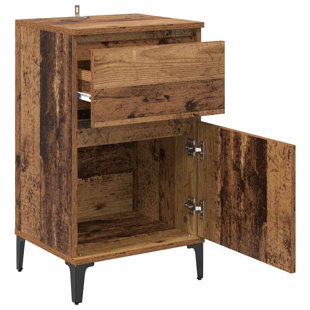 Natskab 2 pcs Gammelt træ 40 x 35 x 70 cm Konstrueret træ