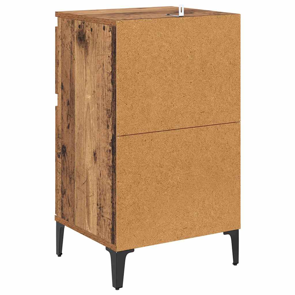 Natskab 2 pcs Gammelt træ 40 x 35 x 70 cm Konstrueret træ