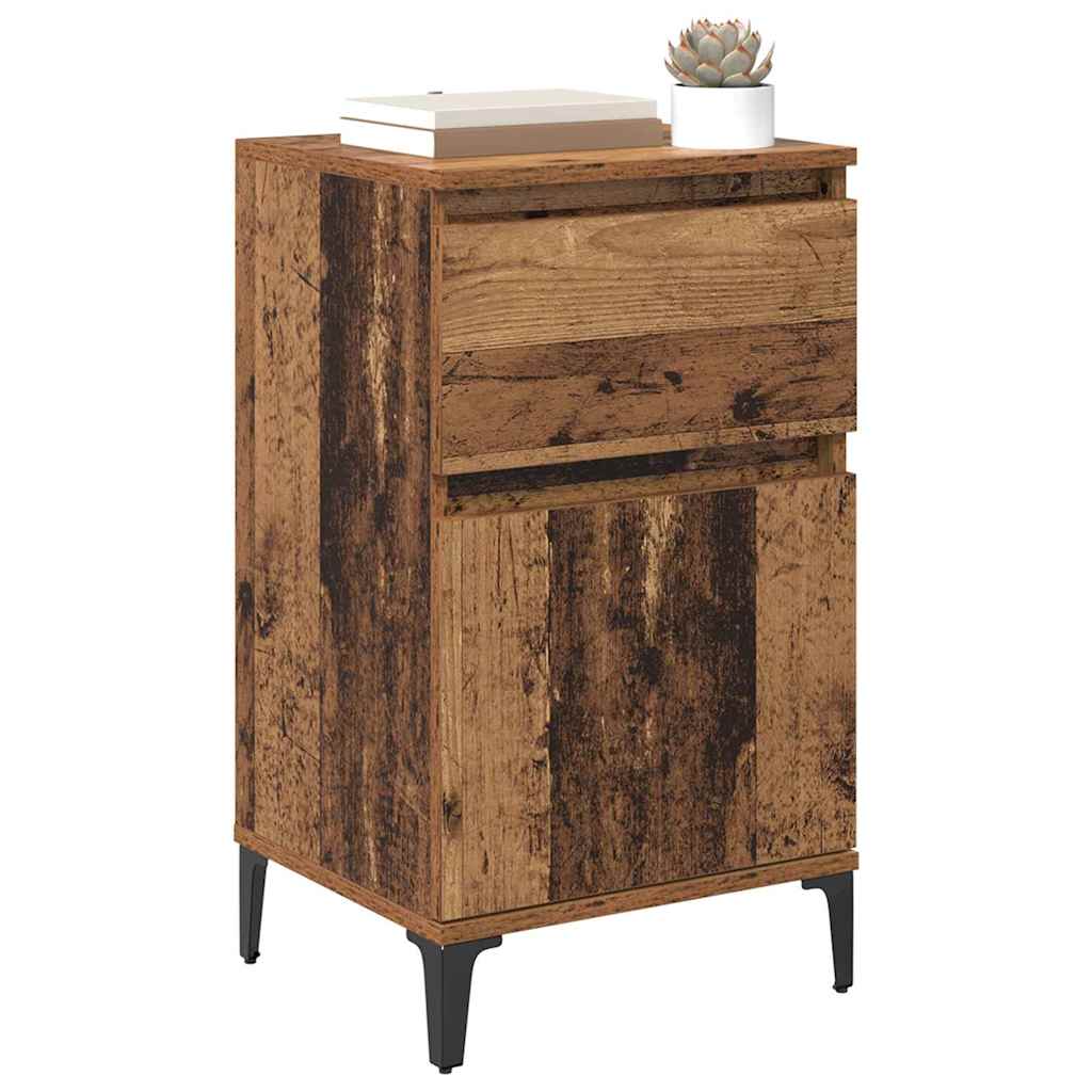 Natskab 2 pcs Gammelt træ 40 x 35 x 70 cm Konstrueret træ