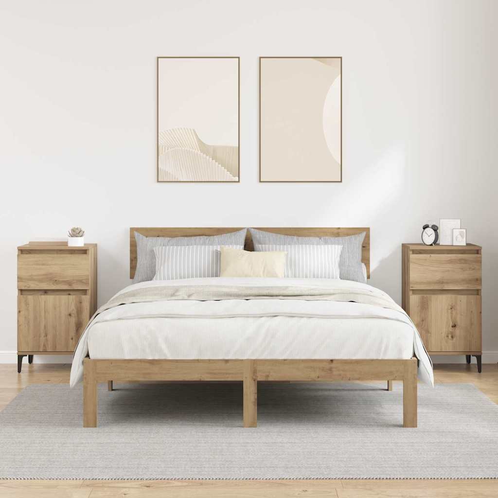 Natskab 2 pcs artisan eg 40 x 35 x 70 cm Konstrueret træ