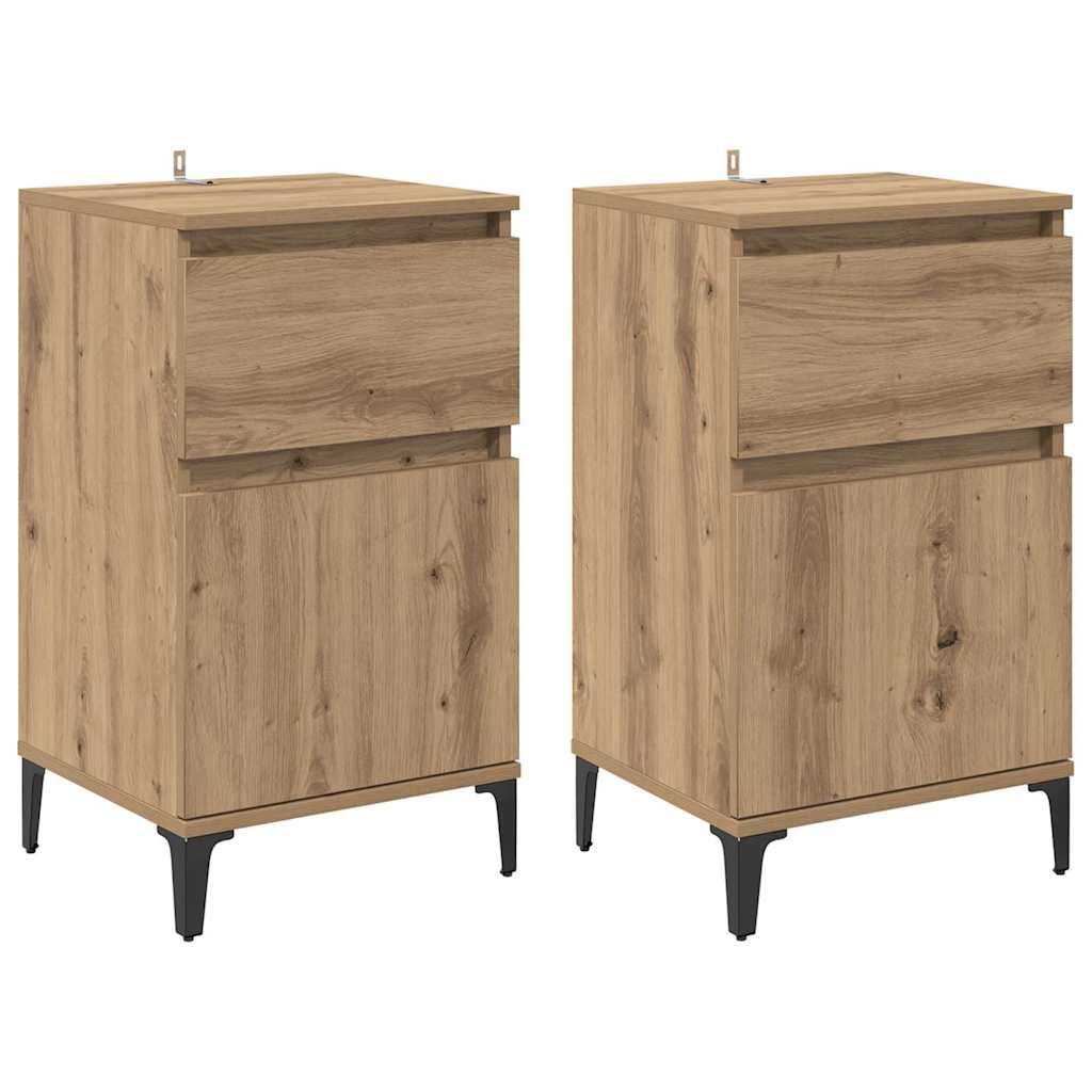 Natskab 2 pcs artisan eg 40 x 35 x 70 cm Konstrueret træ