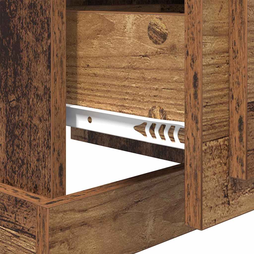 Natskab 2 pcs Gammelt træ 39 x 39 x 47.5 cm Konstrueret træ