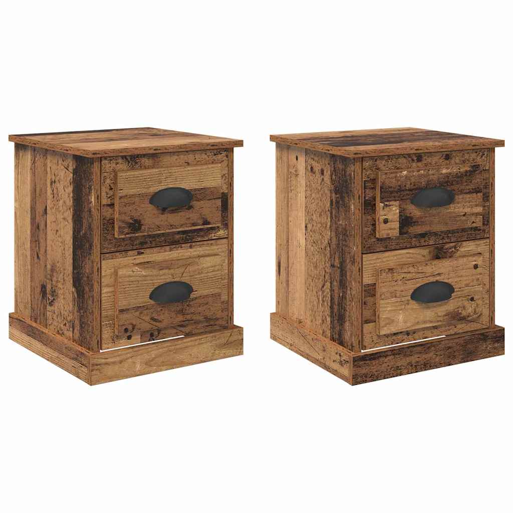 Natskab 2 pcs Gammelt træ 39 x 39 x 47.5 cm Konstrueret træ