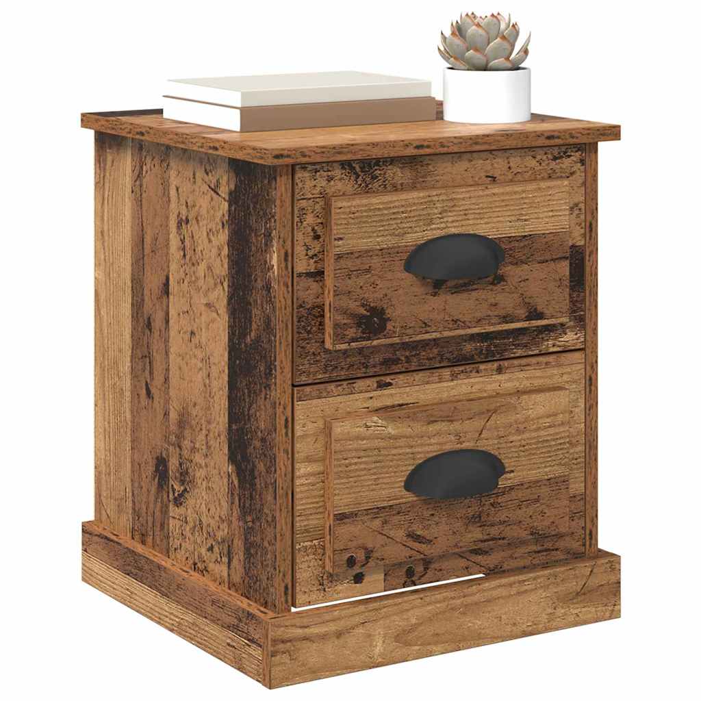 Natskab 2 pcs Gammelt træ 39 x 39 x 47.5 cm Konstrueret træ