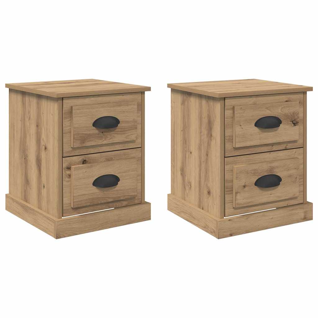Natskab 2 pcs artisan eg 39 x 39 x 47.5 cm Konstrueret træ
