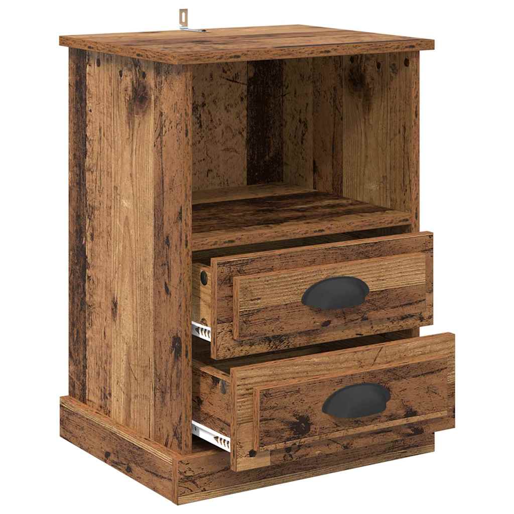 Natskab 2 pcs Gammelt træ 43 x 36 x 60 cm Konstrueret træ