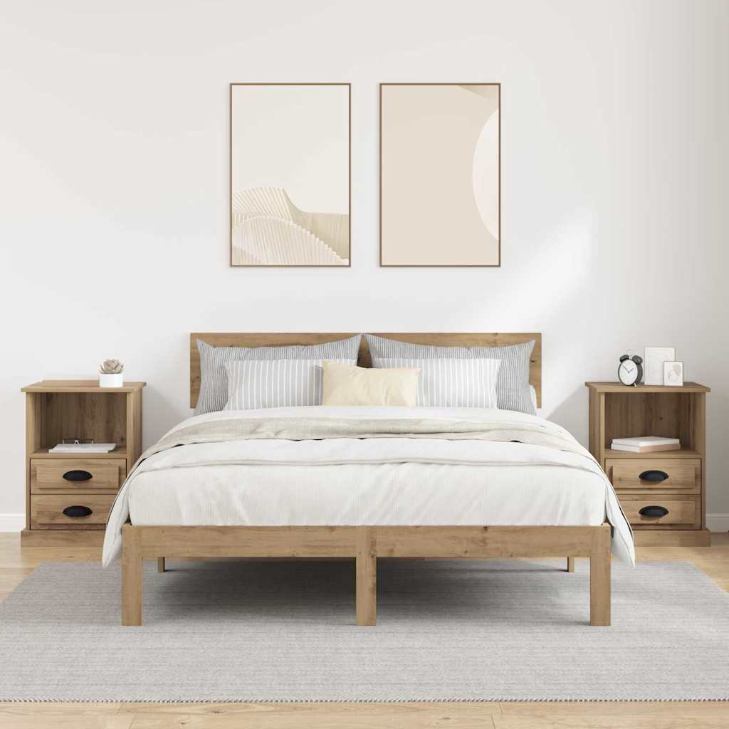 Natskab 2 pcs artisan eg 43 x 36 x 60 cm Konstrueret træ