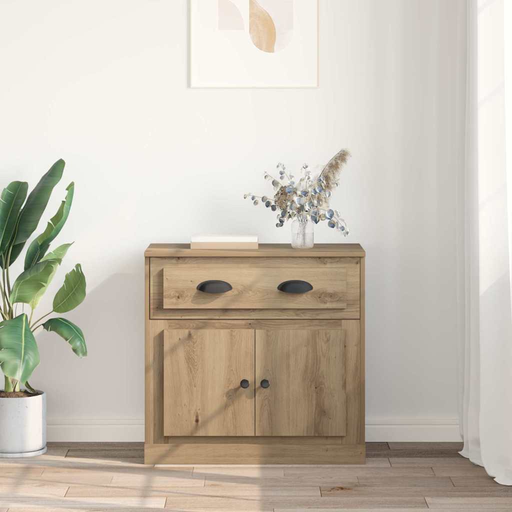 Highboard Artisan Egetræ 70 x 35,5 x 67,5 cm Konstrueret træ