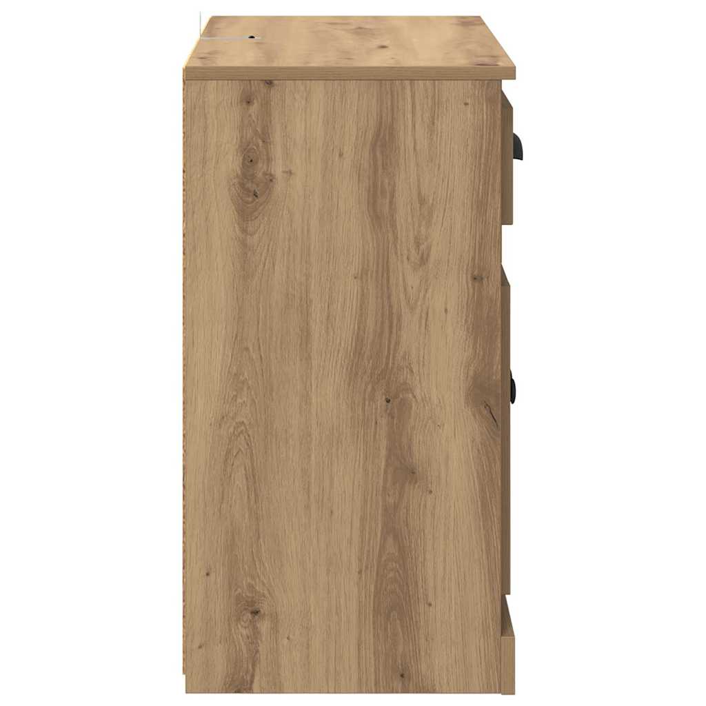 Highboard Artisan Egetræ 70 x 35,5 x 67,5 cm Konstrueret træ