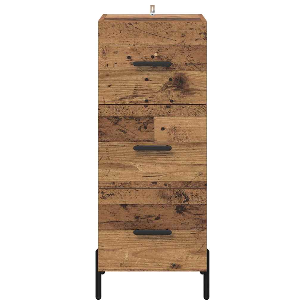 Sideboard Gammelt træ 34 x 34.5 x 90 cm Konstrueret træ