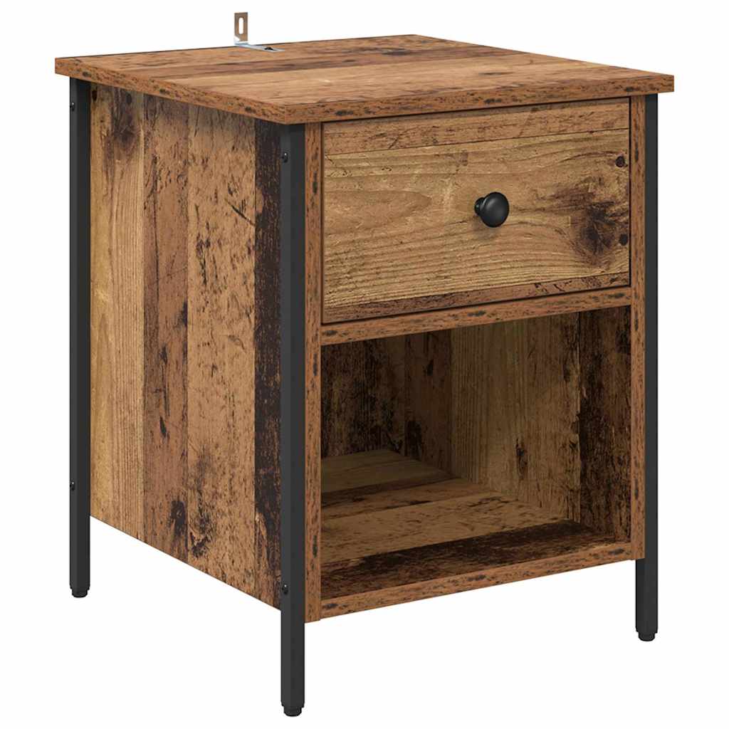 Natskab 2 pcs Gammelt træ 40 x 42 x 50 cm Konstrueret træ