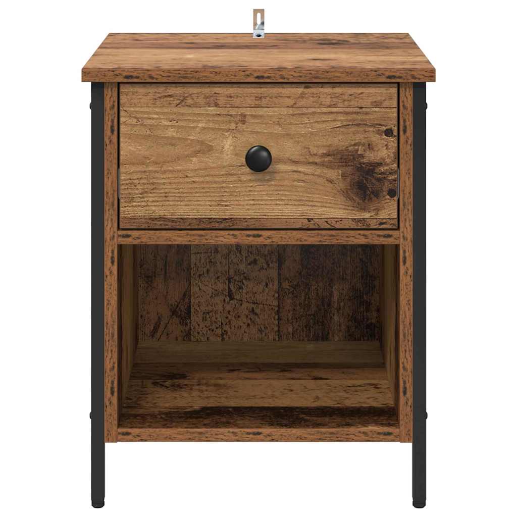 Natskab 2 pcs Gammelt træ 40 x 42 x 50 cm Konstrueret træ