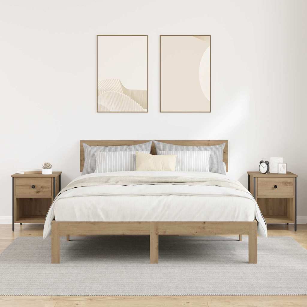 Natskab 2 pcs artisan eg 40 x 42 x 50 cm Konstrueret træ