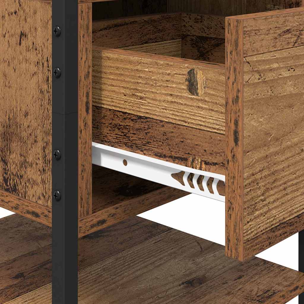 Natskab 2 pcs Gammelt træ 40 x 42 x 56 cm Konstrueret træ