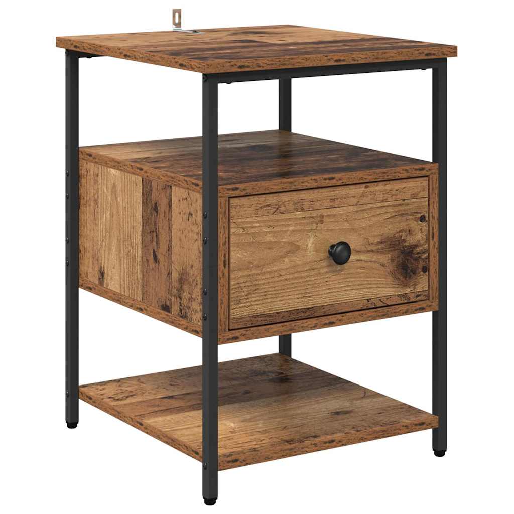 Natskab 2 pcs Gammelt træ 40 x 42 x 56 cm Konstrueret træ