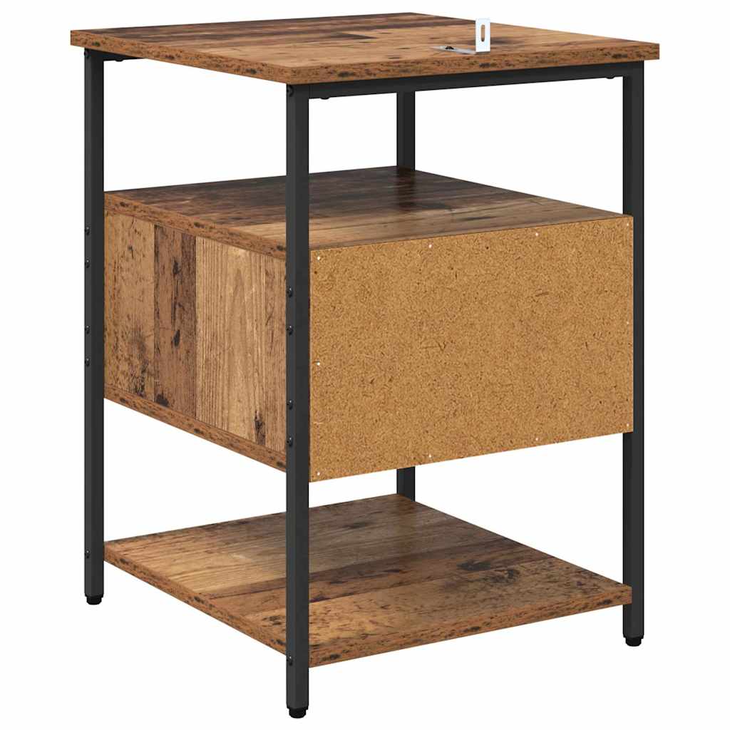 Natskab 2 pcs Gammelt træ 40 x 42 x 56 cm Konstrueret træ