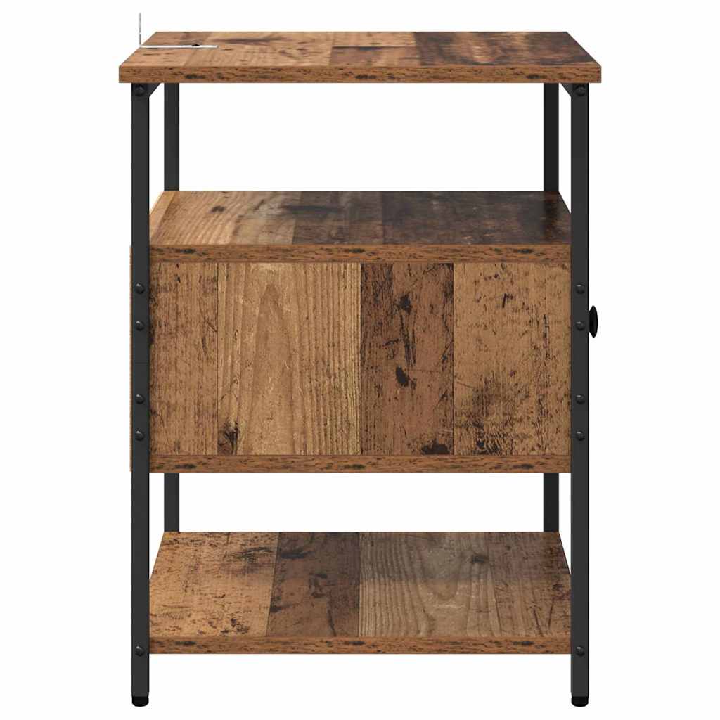 Natskab 2 pcs Gammelt træ 40 x 42 x 56 cm Konstrueret træ