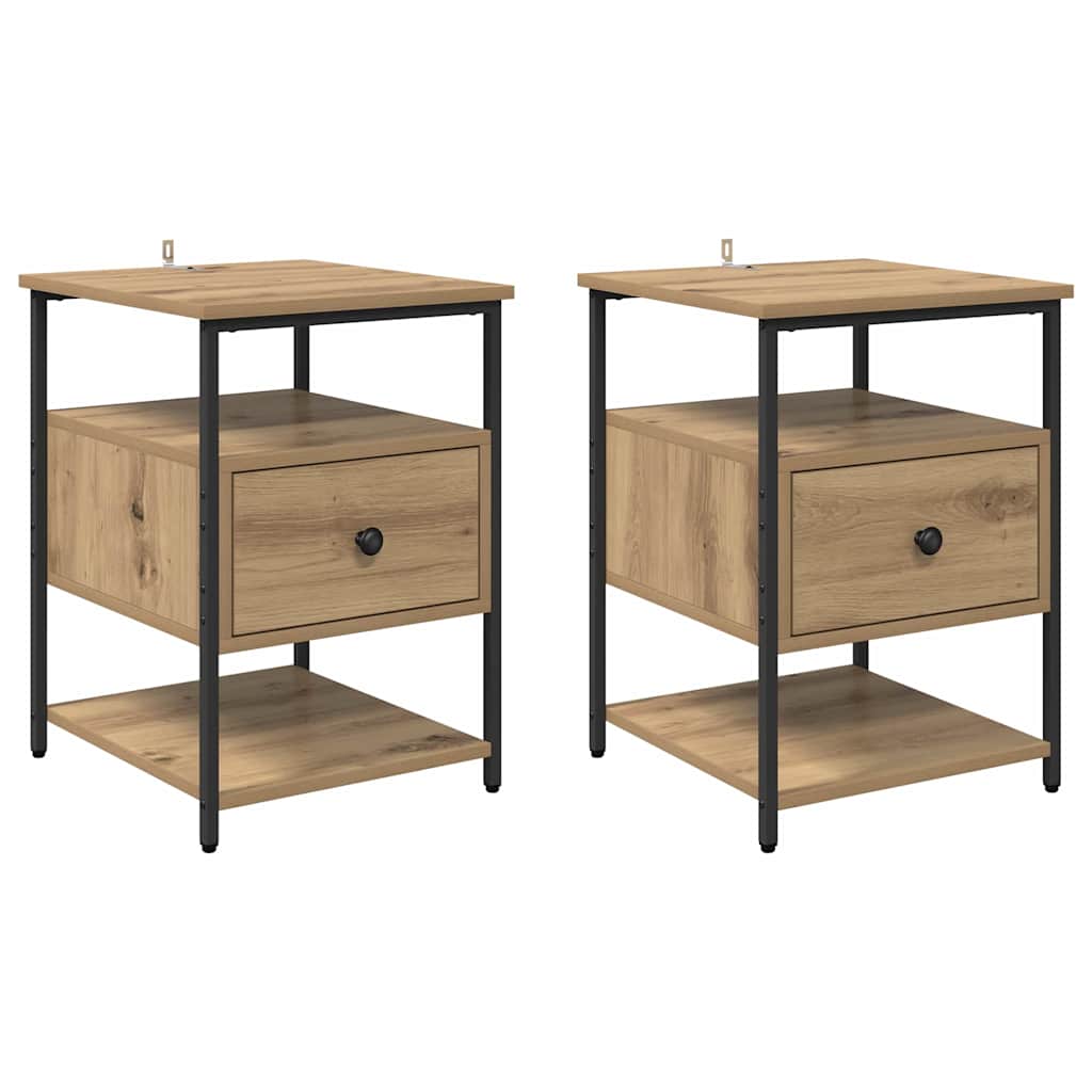 Natskab 2 pcs artisan eg 40 x 42 x 56 cm Konstrueret træ