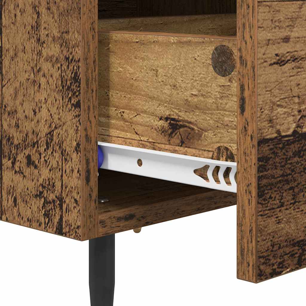 Natskab 2 pcs Gammelt træ 40 x 35 x 47,5 cm Konstrueret træ