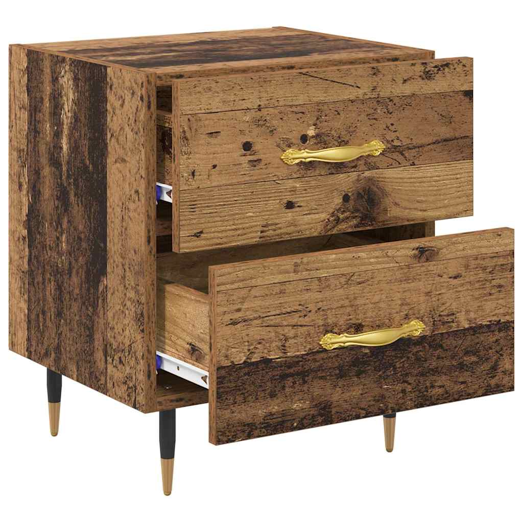 Natskab 2 pcs Gammelt træ 40 x 35 x 47,5 cm Konstrueret træ