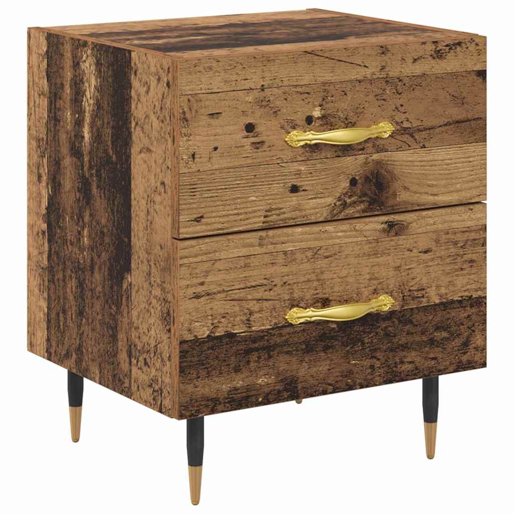 Natskab 2 pcs Gammelt træ 40 x 35 x 47,5 cm Konstrueret træ