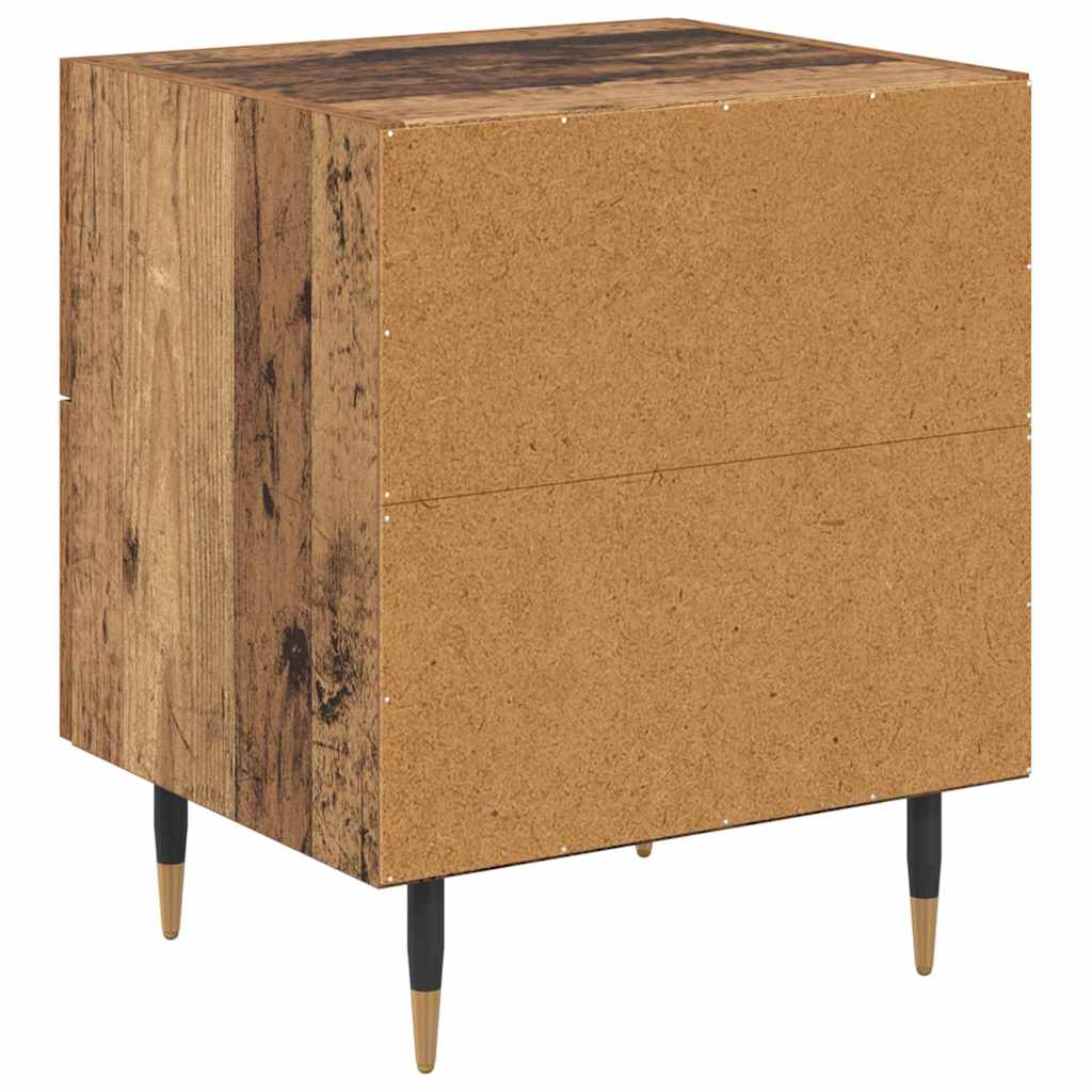 Natskab 2 pcs Gammelt træ 40 x 35 x 47,5 cm Konstrueret træ