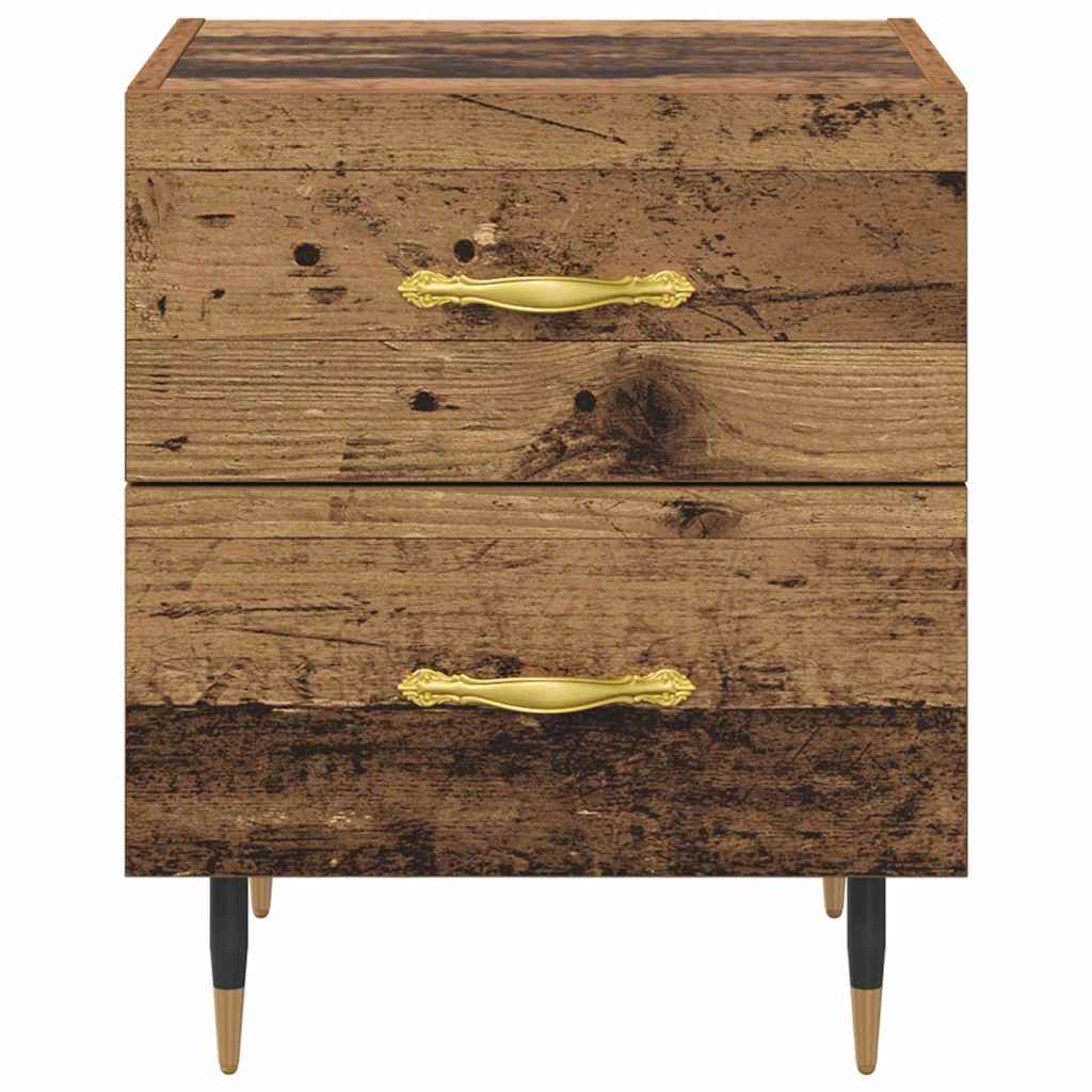 Natskab 2 pcs Gammelt træ 40 x 35 x 47,5 cm Konstrueret træ