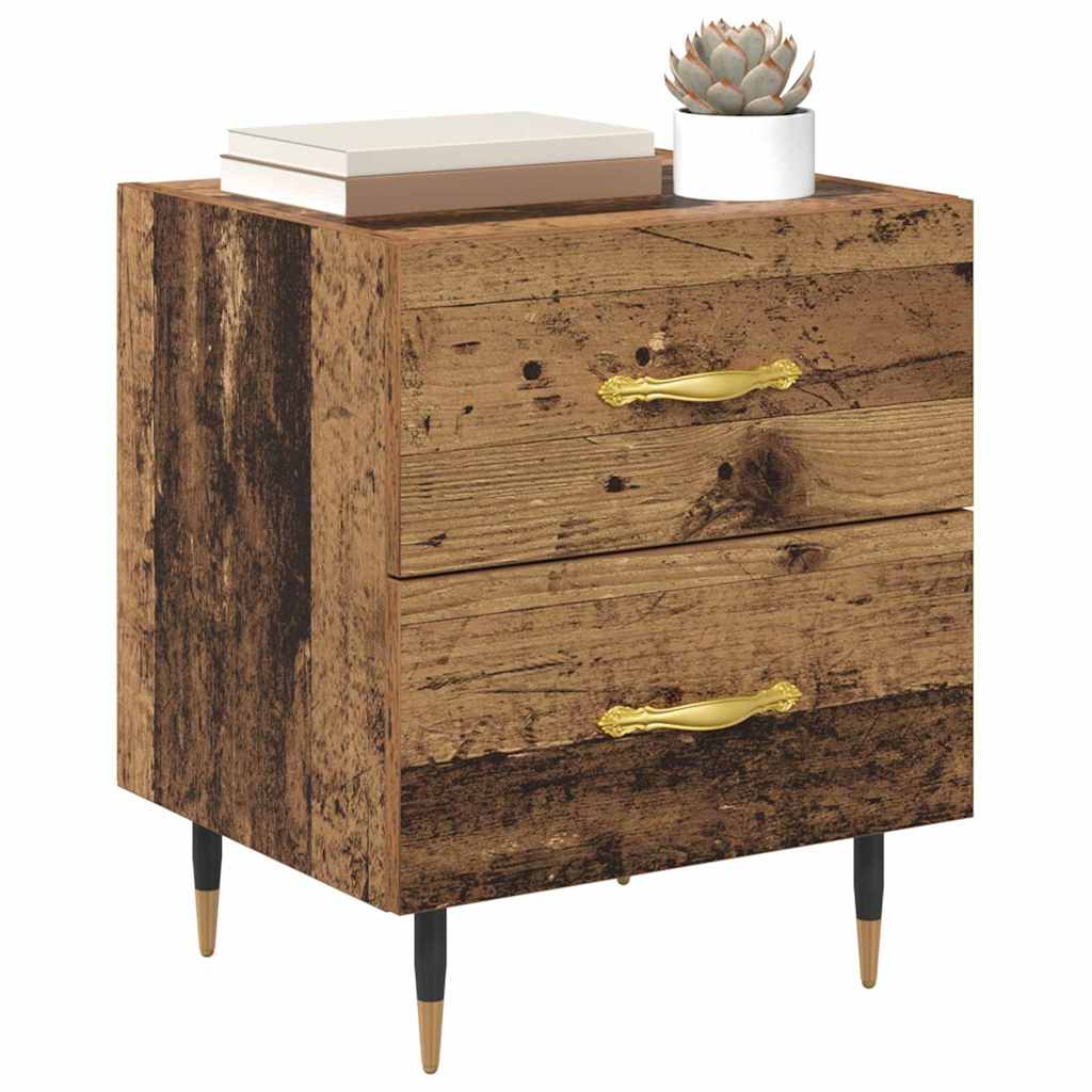 Natskab 2 pcs Gammelt træ 40 x 35 x 47,5 cm Konstrueret træ