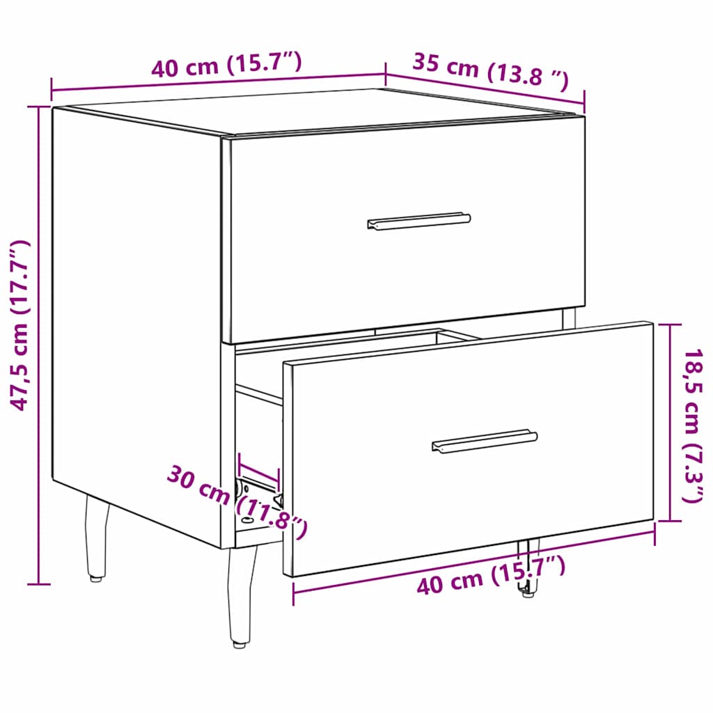 Natskab Gammelt træ 40 x 35 x 47,5 cm Konstrueret træ