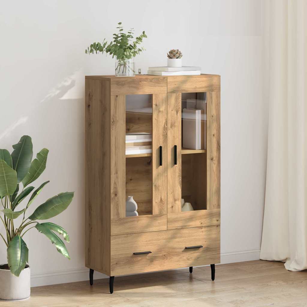 Highboard Artisan Egetræ 69,5 x 31 x 115 cm Konstrueret træ