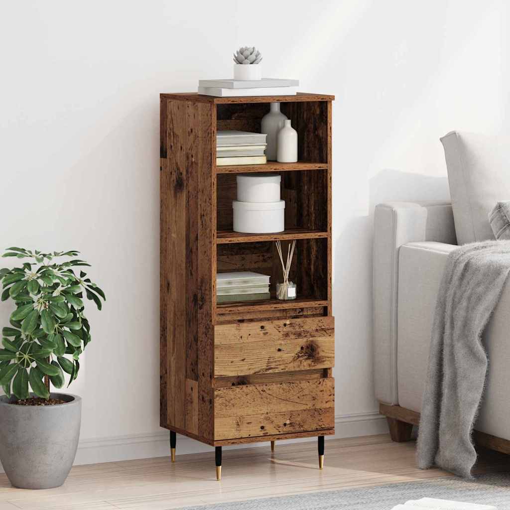 Highboard Gammelt træ 40 x 36 x 110 cm Konstrueret træ