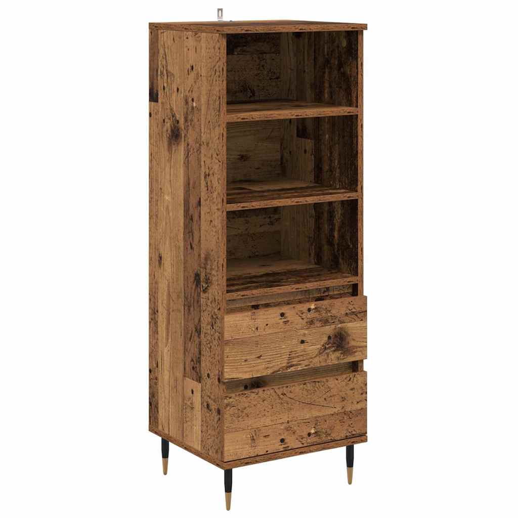 Highboard Gammelt træ 40 x 36 x 110 cm Konstrueret træ