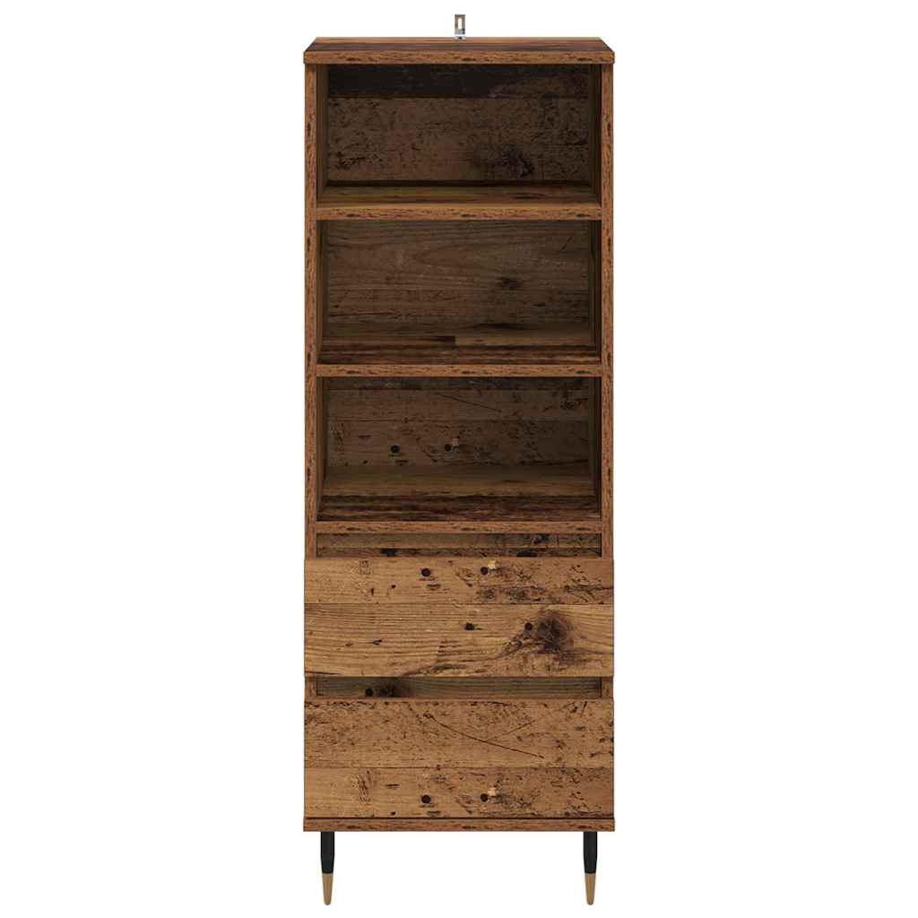 Highboard Gammelt træ 40 x 36 x 110 cm Konstrueret træ