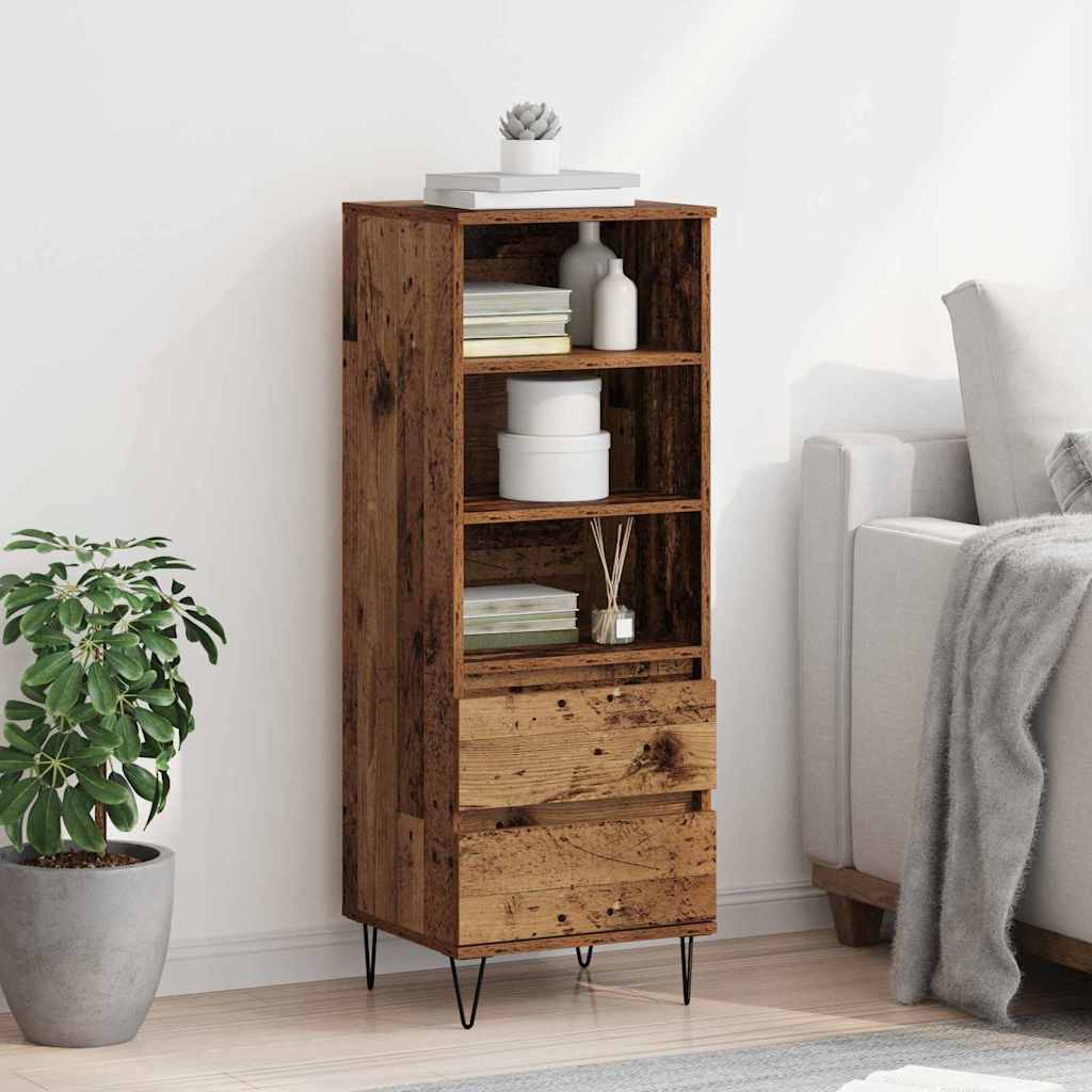 Highboard Gammelt træ 40 x 36 x 110 cm Konstrueret træ