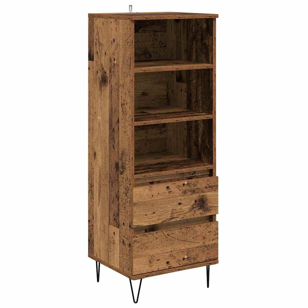 Highboard Gammelt træ 40 x 36 x 110 cm Konstrueret træ