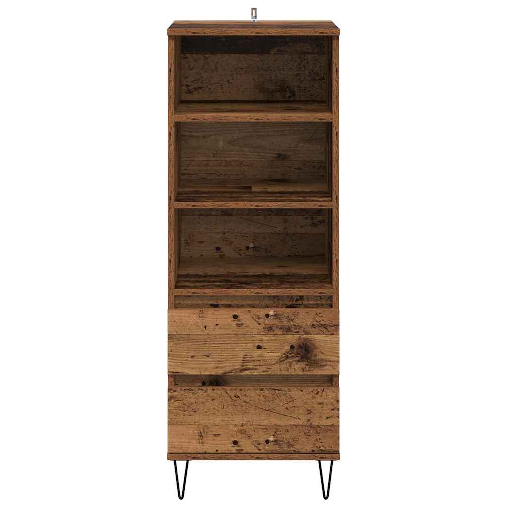 Highboard Gammelt træ 40 x 36 x 110 cm Konstrueret træ