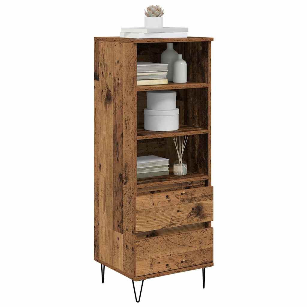 Highboard Gammelt træ 40 x 36 x 110 cm Konstrueret træ
