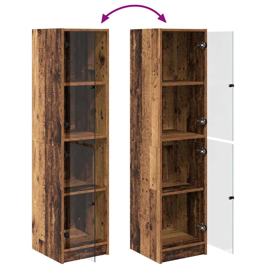 Highboard Gammelt træ 35 x 37 x 142 cm Konstrueret træ