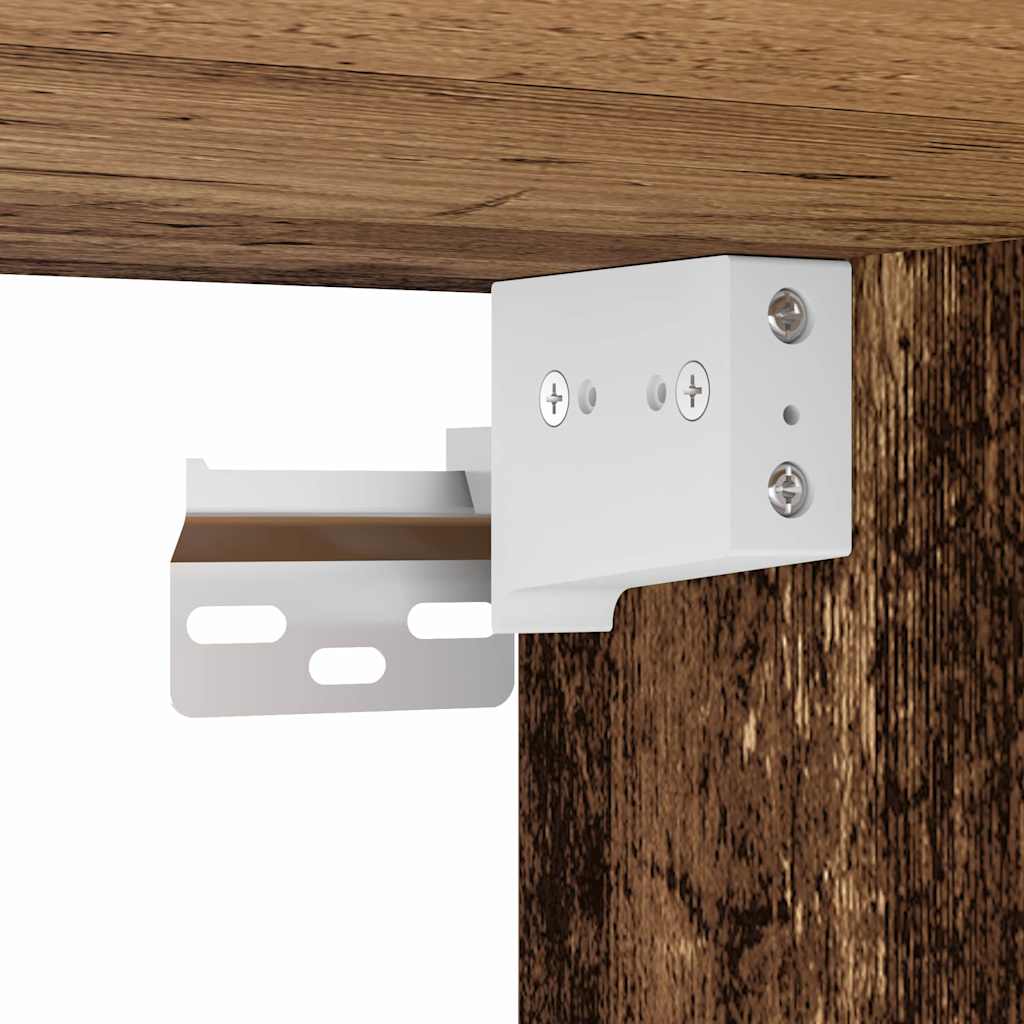 TV Væghylder 2 pcs Gammelt træ 80 x 30 x 30 cm Konstrueret træ