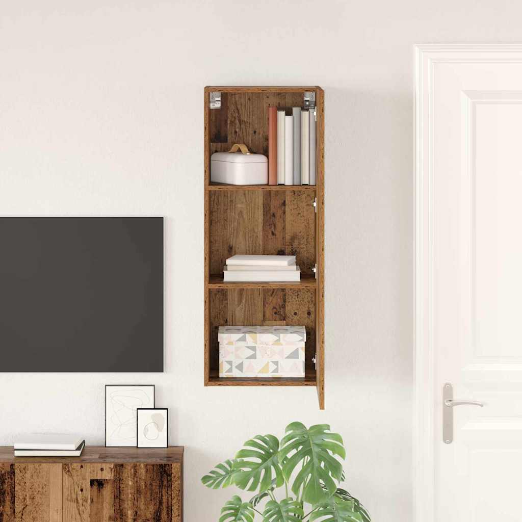 TV vægskab Gammelt træ 40,5 x 30 x 102 cm Konstrueret træ